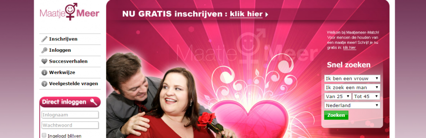 datingsite maatjemeer-match voor de volslanke single